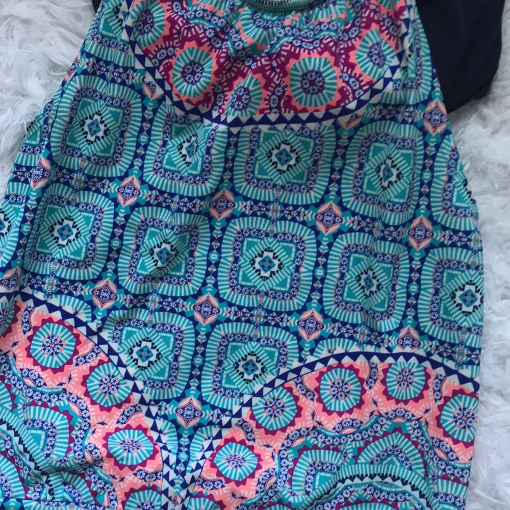 SOLD Athleta Tankini Top Milticolor Blue Swim Top 32B/C - Picture 3 of 8